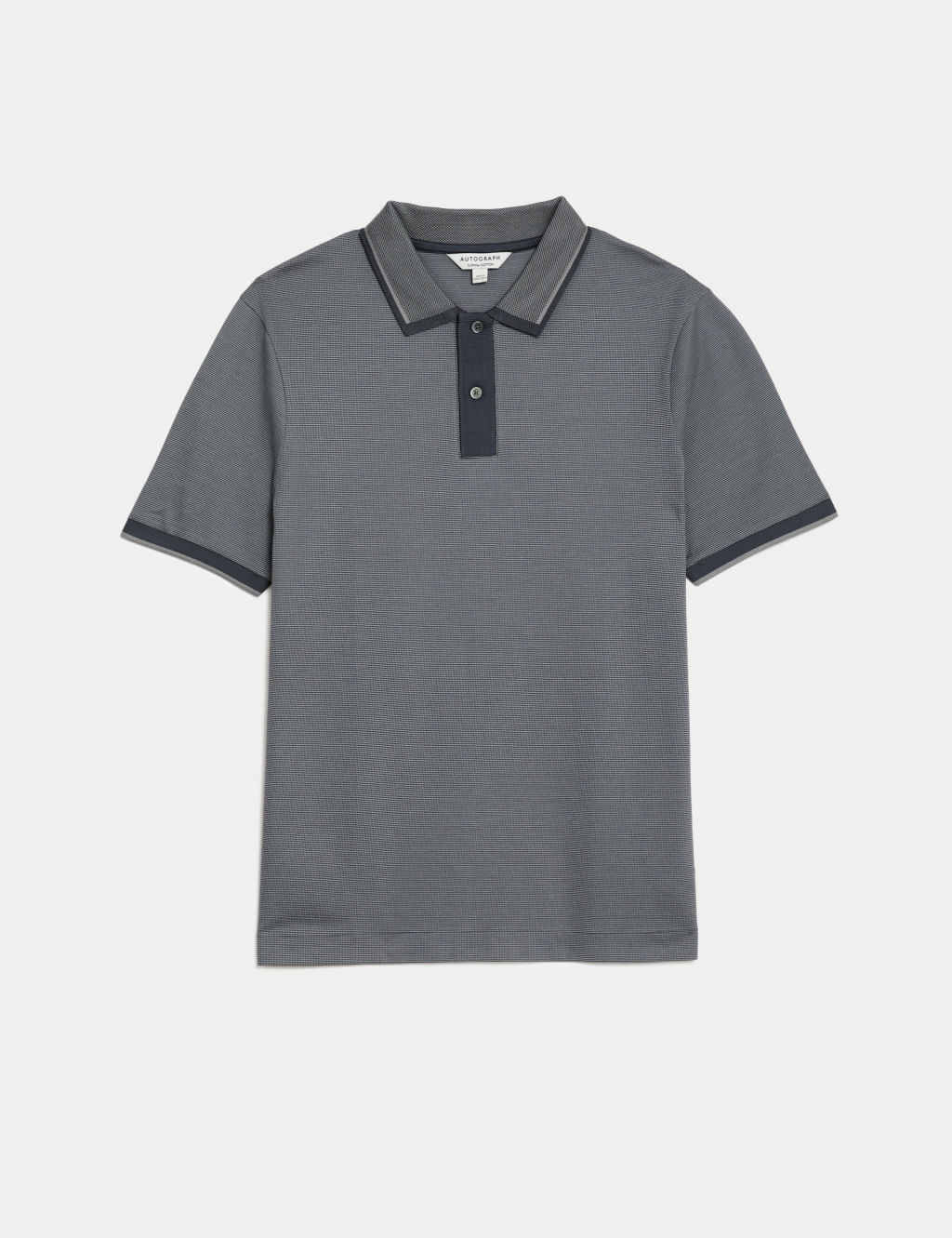 Pure Cotton Jacquard Polo Shirt