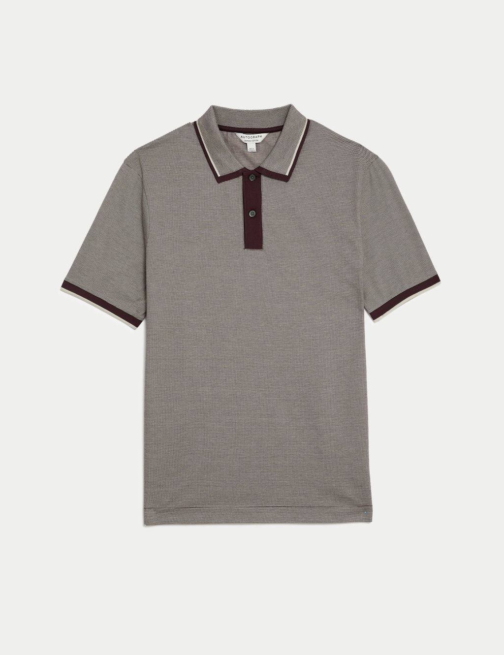 Pure Cotton Jacquard Polo Shirt