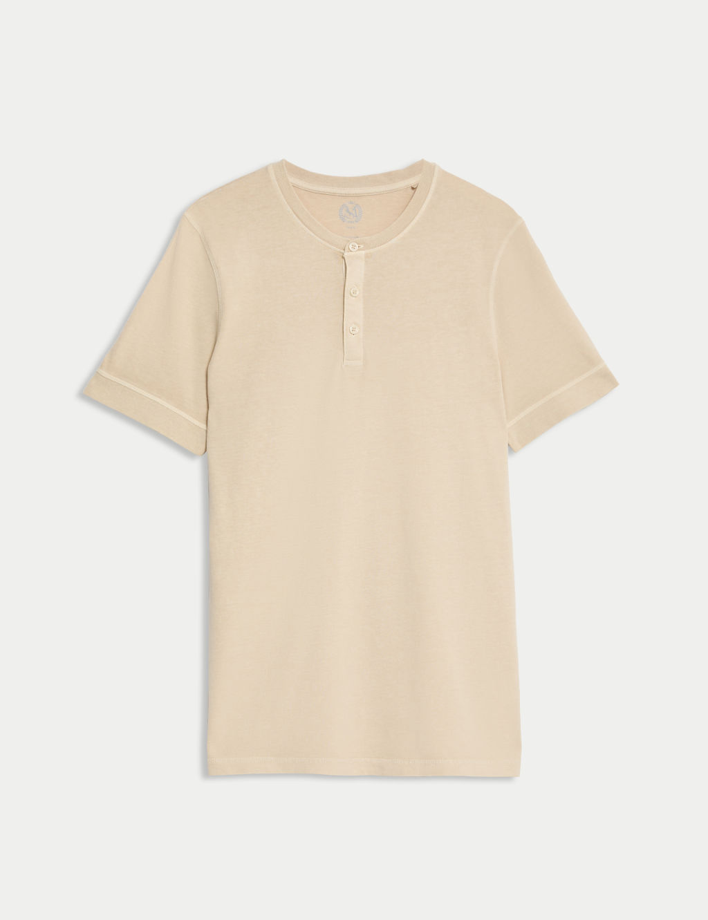 Pure Cotton Henley T-Shirt 1 of 5