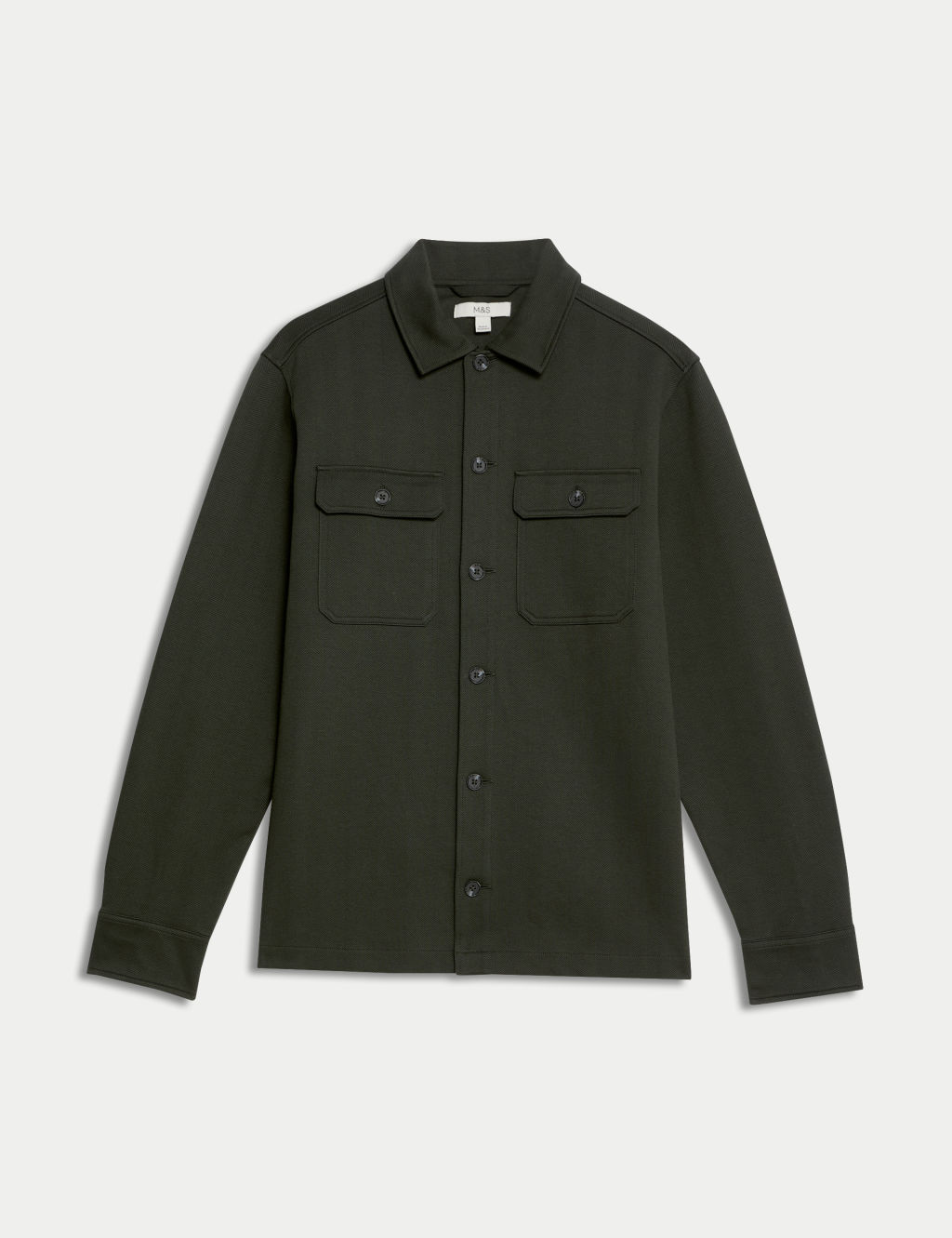 Cotton Rich Textured Overshirt