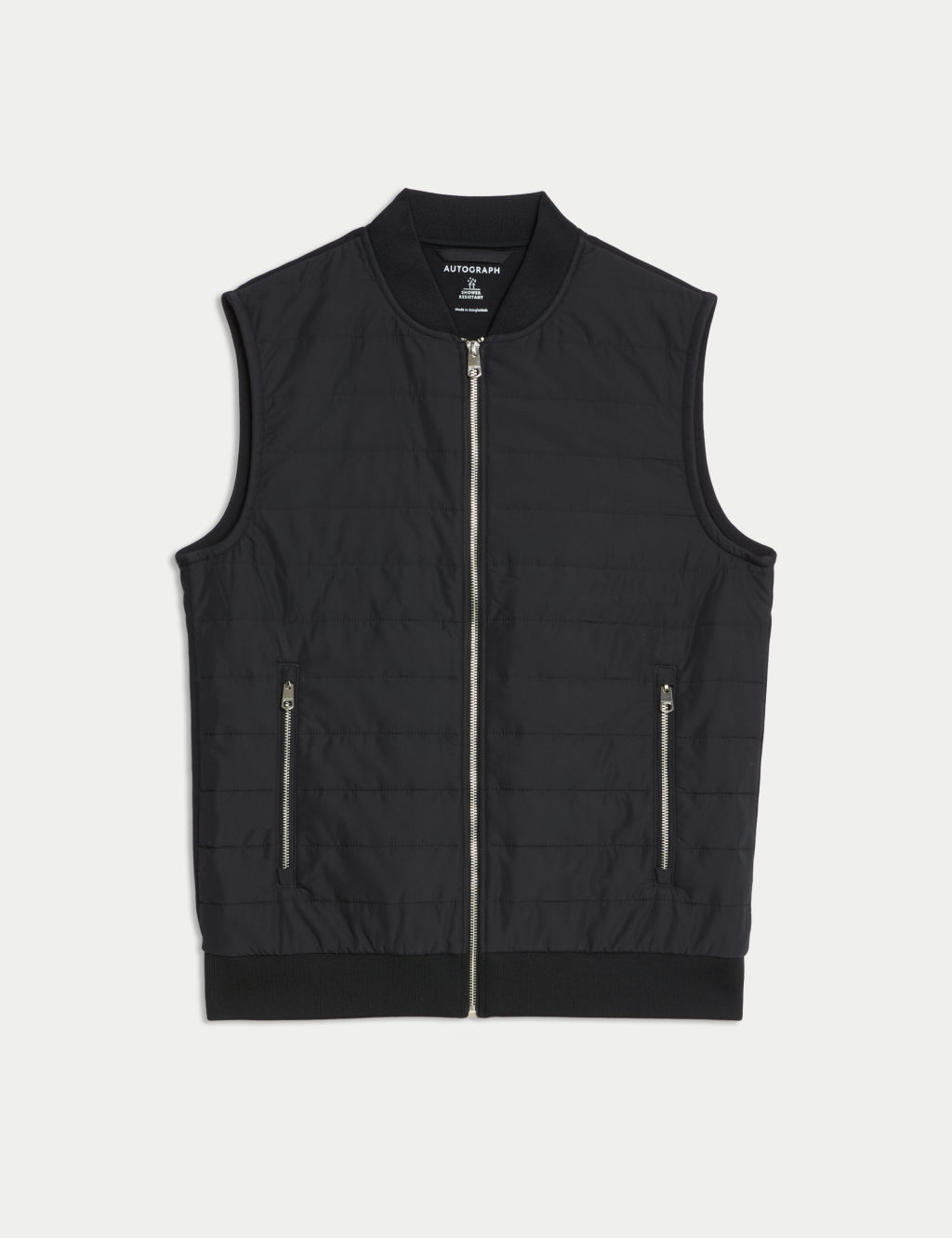 Cotton Rich Zip Up Quilted Gilet with Stormwear™