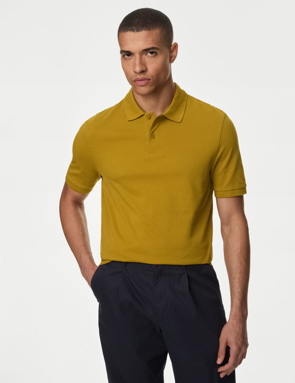 Pure Cotton Pique Polo Shirt