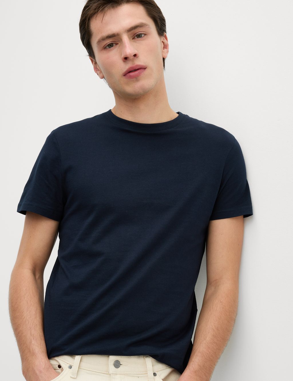 Slim Fit Pure Cotton Crew Neck T-Shirt