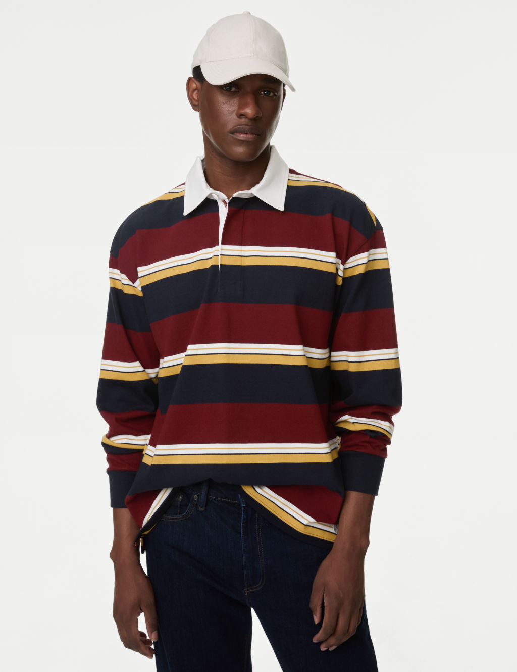 Pure Cotton Striped Rugby Top 3 of 5