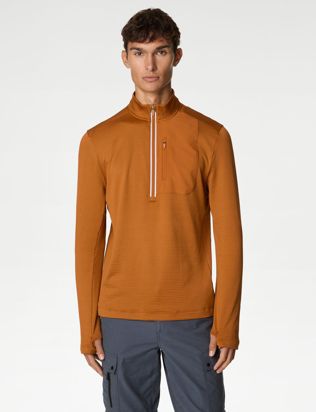 Half Zip Long Sleeve Top