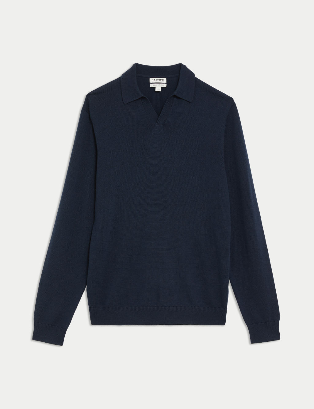Merino Wool Rich Polo Shirt with Silk