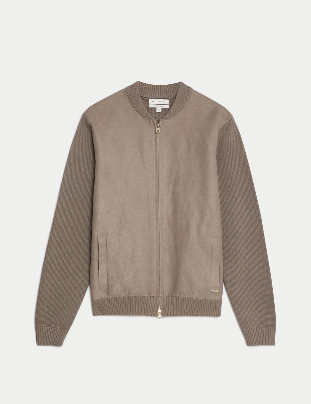 Cotton Rich Zip Up Knitted Bomber 1 of 6