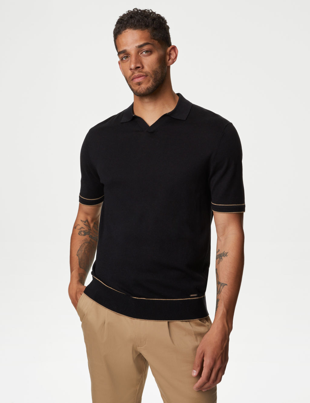 Silk Cotton Knitted Polo Shirt 3 of 5