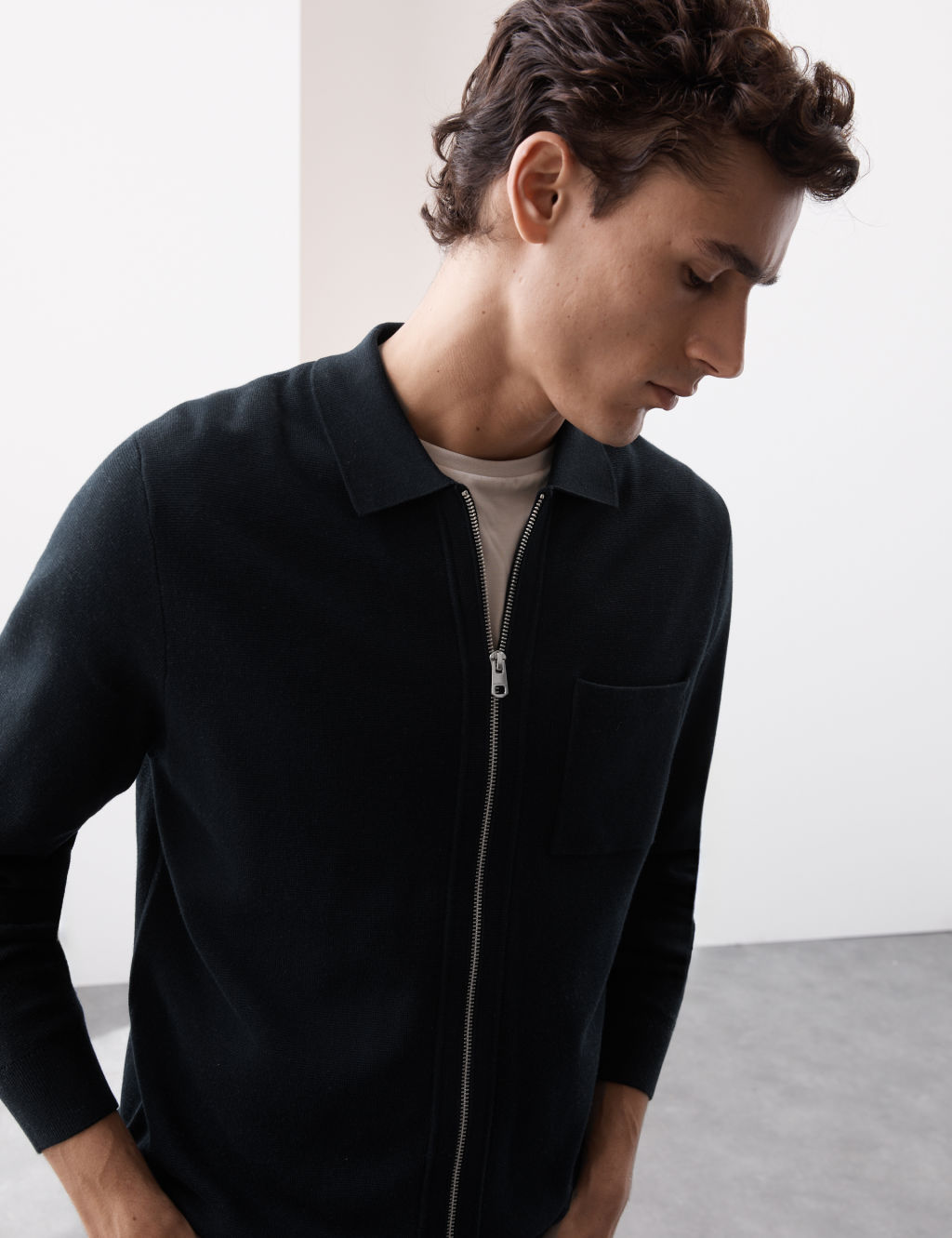 Cotton Rich Knitted Jacket