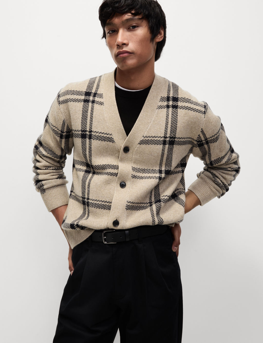 Cotton Milano V-Neck Cardigan Men