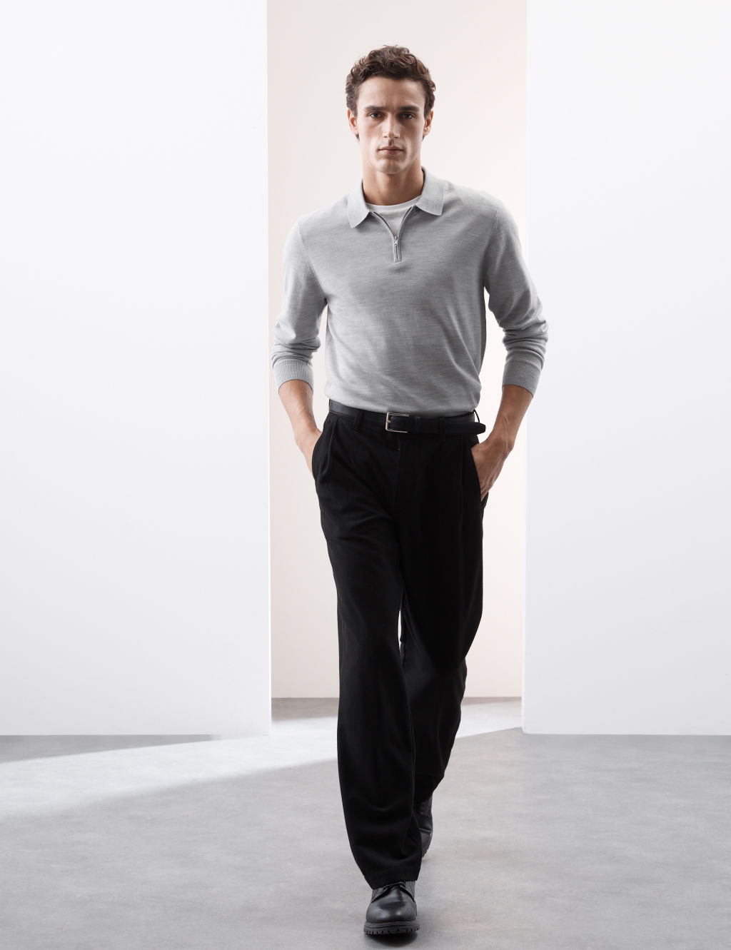 Pure Extra Fine Merino Wool Knitted Polo