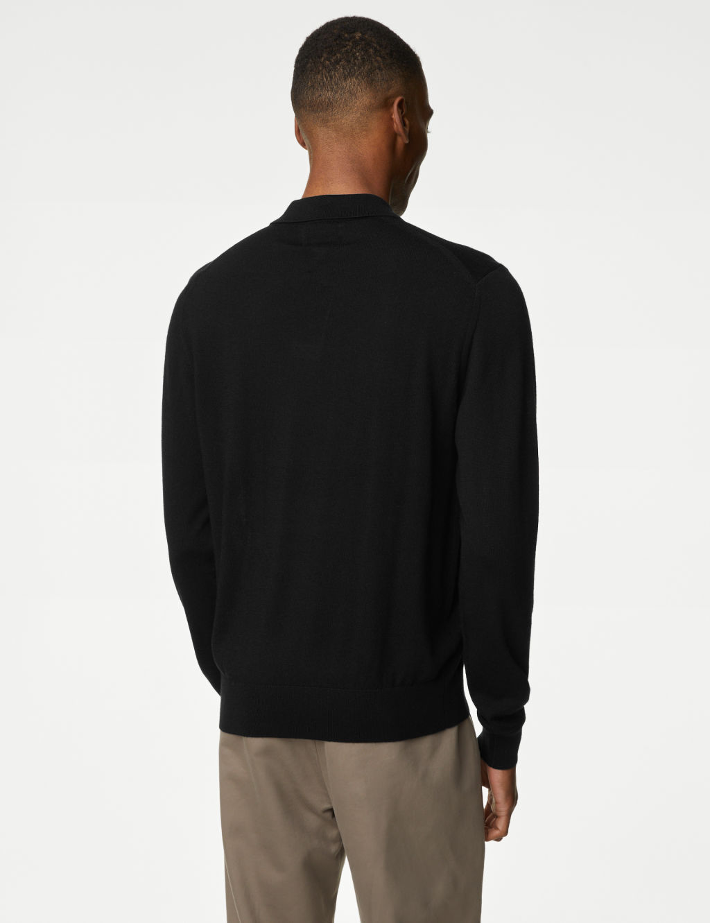 Pure Extra Fine Merino Wool Knitted Polo 5 of 5