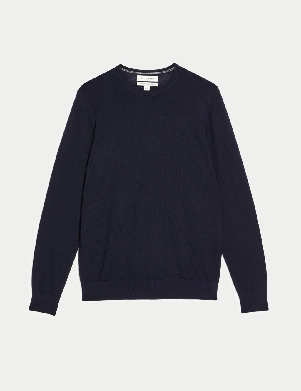 Pure Extra Fine Merino Wool Crew Neck Jumper 1 of 6