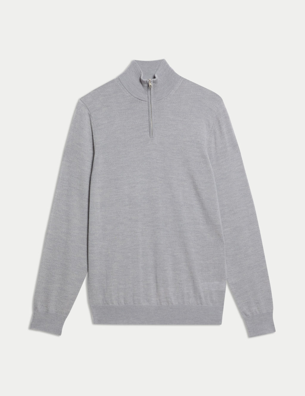 Pure Extra Fine Merino Wool Half Zip Jumper