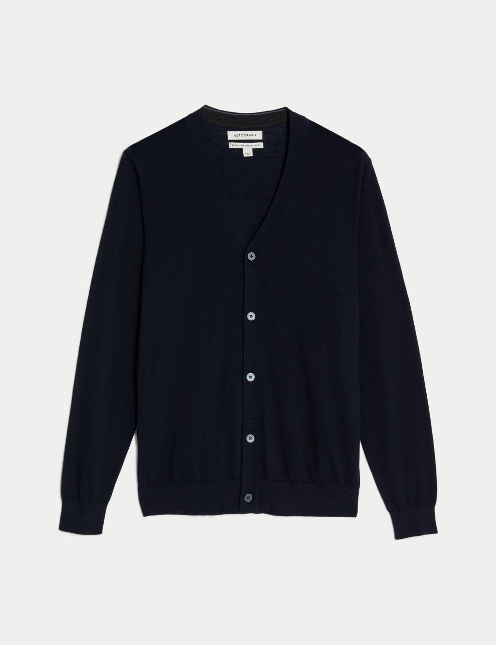 Pure Extra Fine Merino Wool V-Neck Cardigan