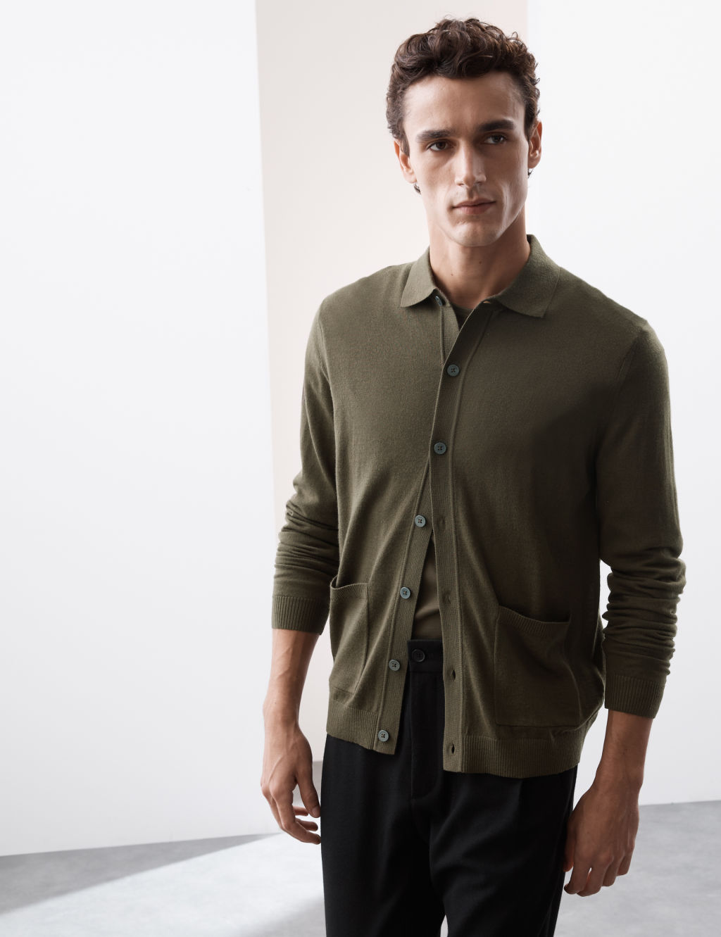 Pure Extra Fine Merino Wool Knitted Jacket