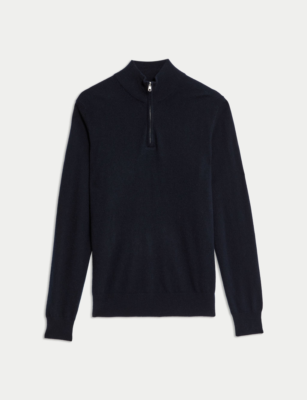 Pure Cashmere High Neck Zip Up Jumper