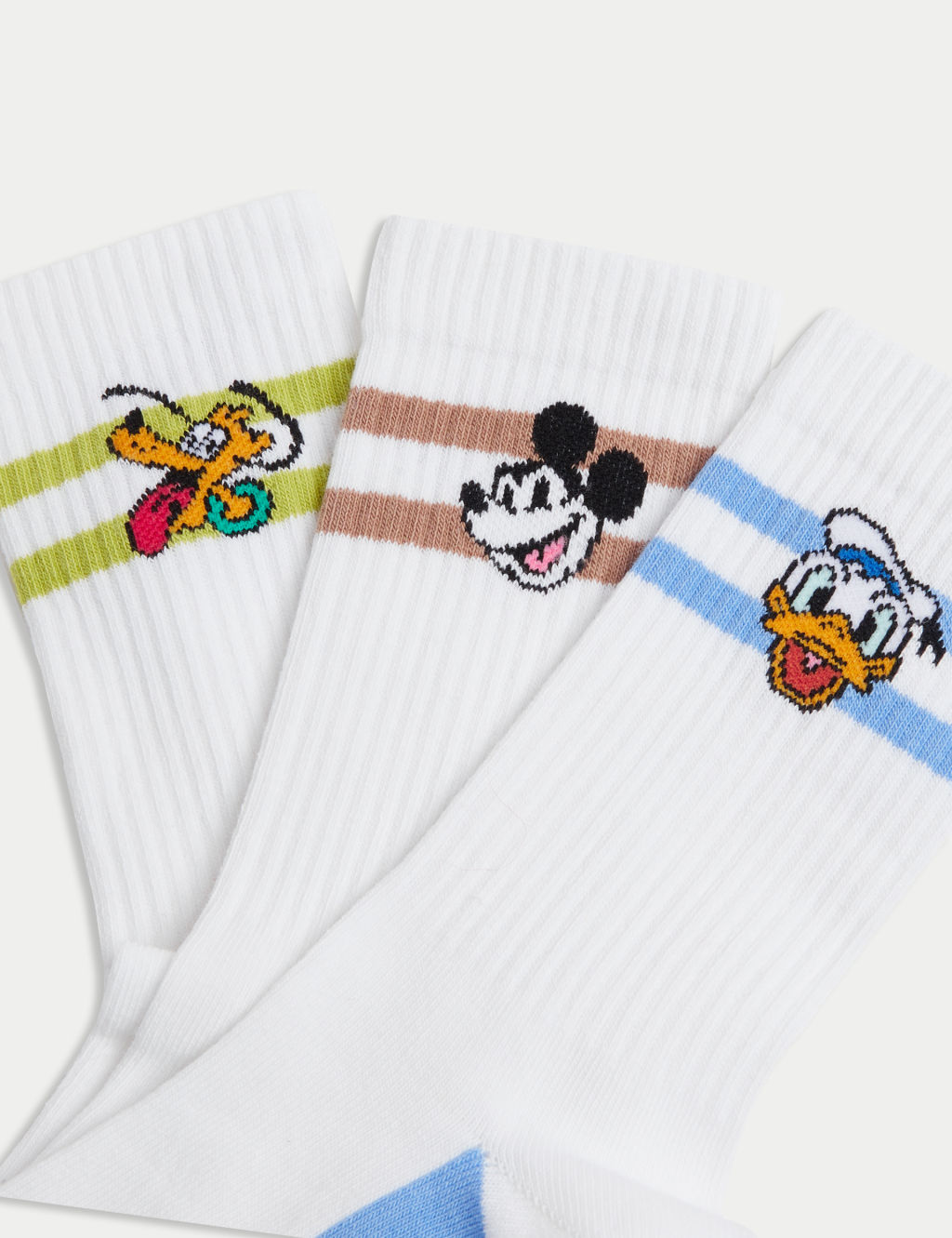 3pk Cotton Rich Disney™ Ribbed Sport Socks (8.5 Small - 7 Large) 2 of 2