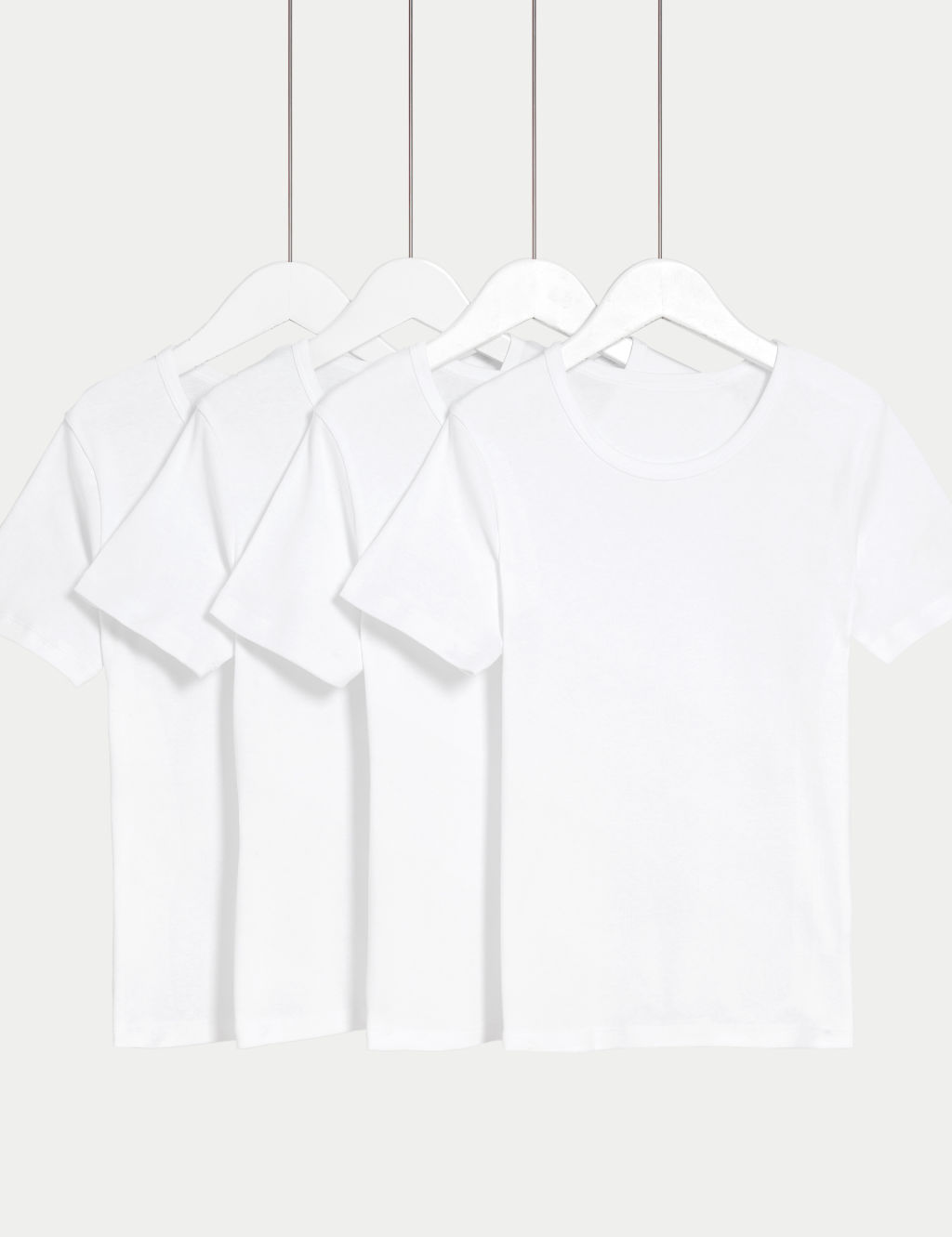 4pk Pure Cotton Short Sleeve Vests (2-14 Yrs)