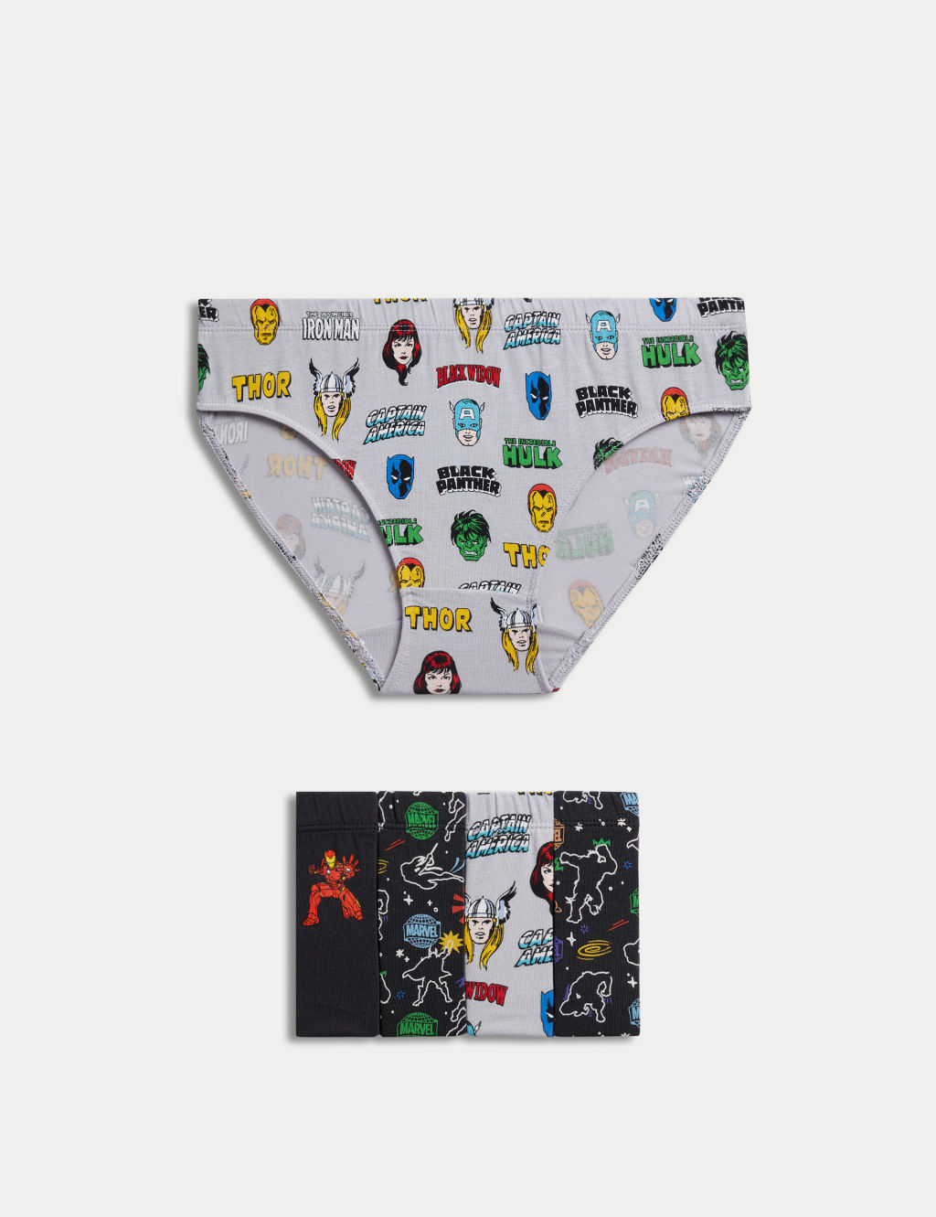 5pk Cotton with Stretch Avengers Briefs (2-8 Yrs)