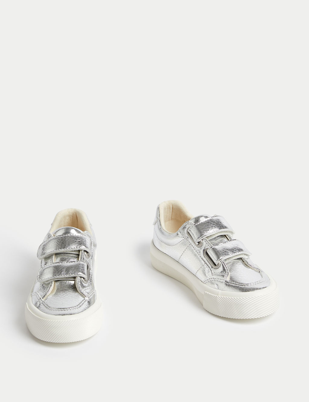 Kids' Metallic Riptape Trainers (4 Small - 2 Large) 1 of 4