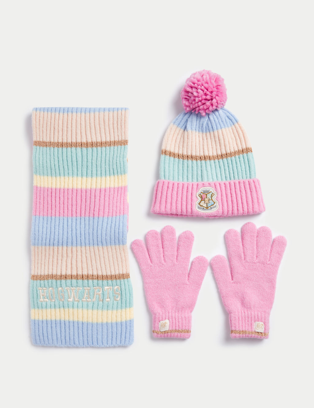 Kids' Harry Potter Hat, Scarf and Gloves Set (6-13 Yrs)