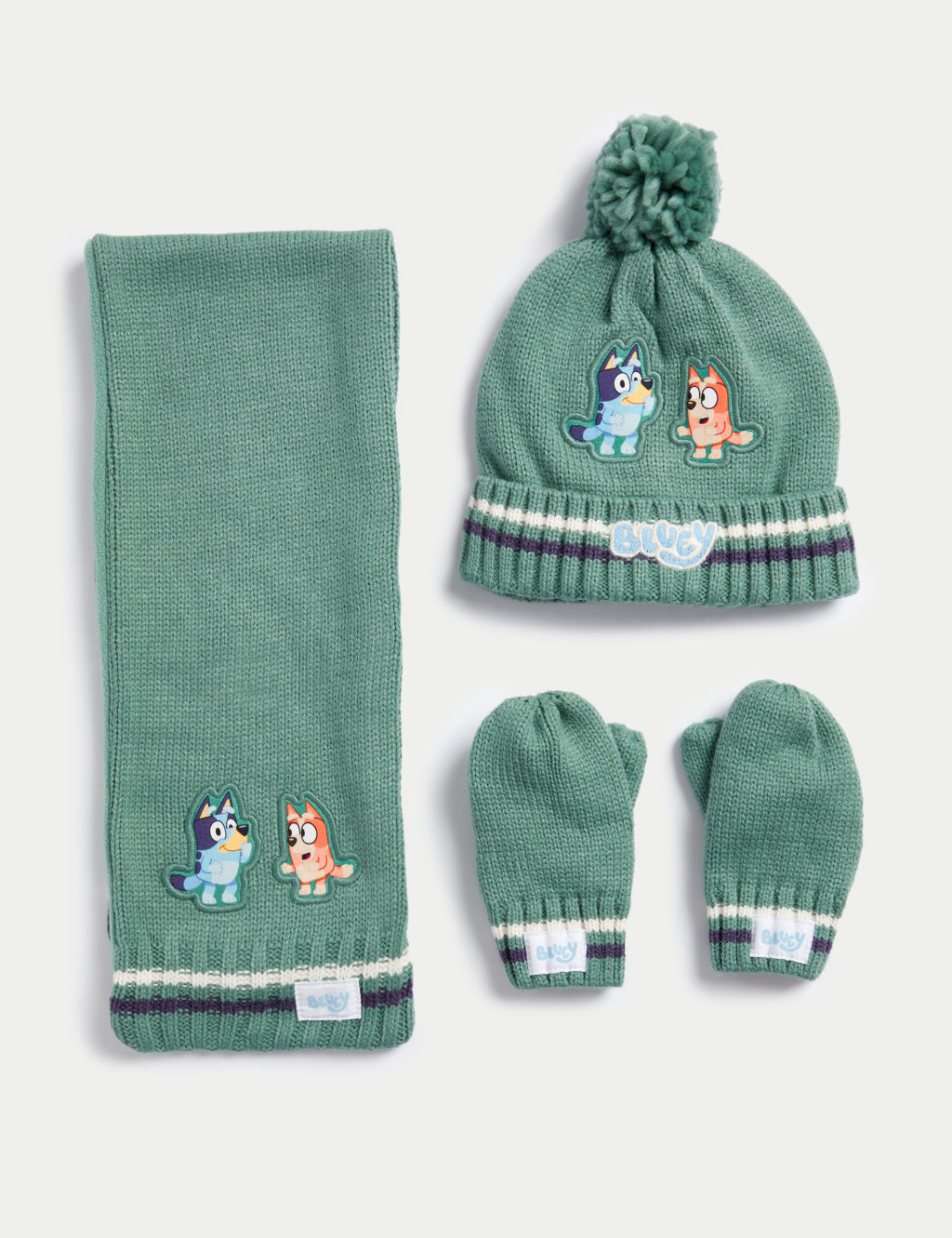Kids' Bluey Hat, Scarf and Mittens Set (1-6 Yrs)