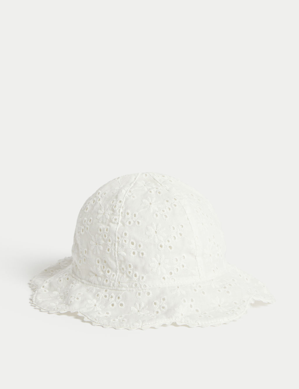 Pure Cotton Embroidered Sun Hat (0-1 Yrs)