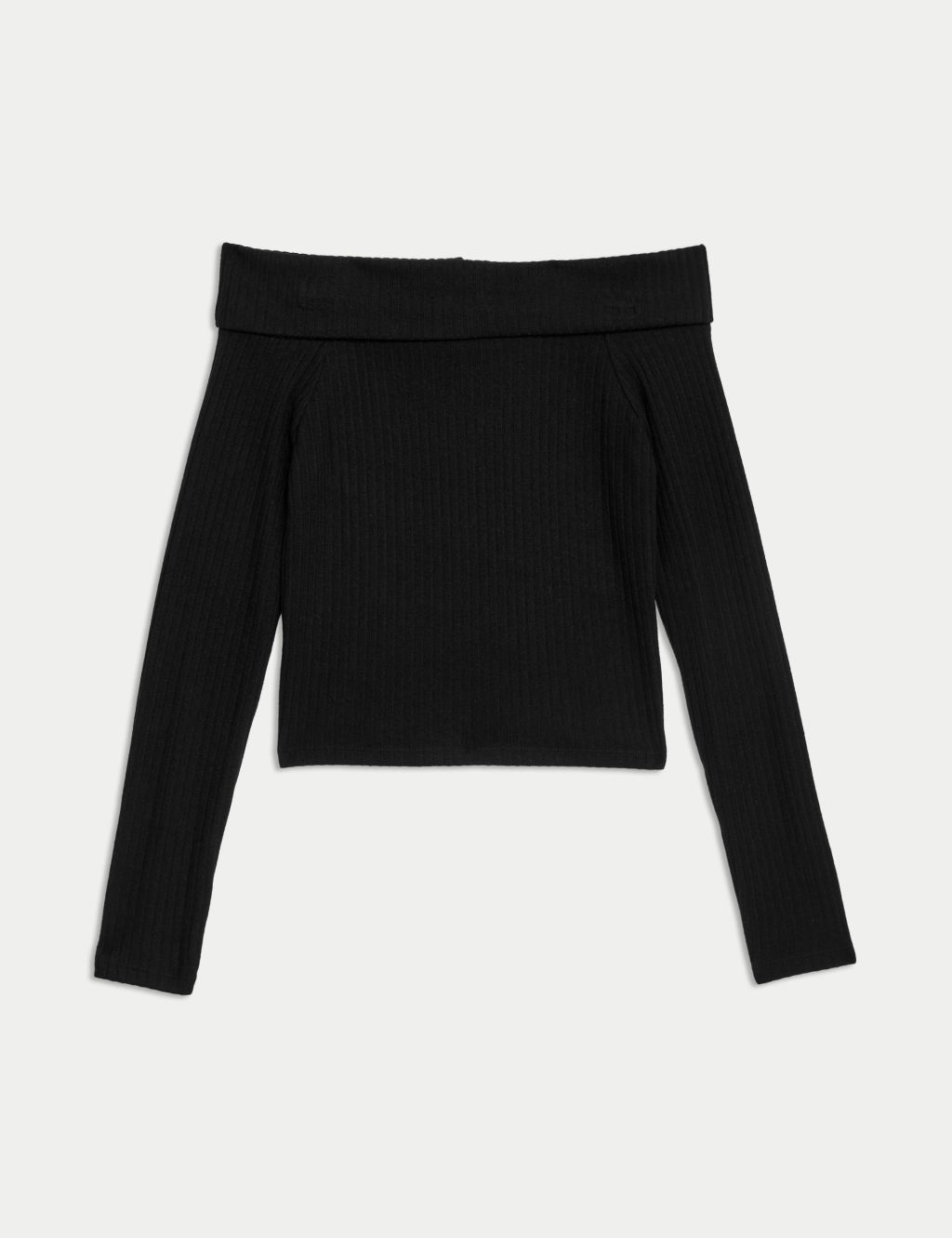 Ribbed Bardot Top (6-16 Yrs)