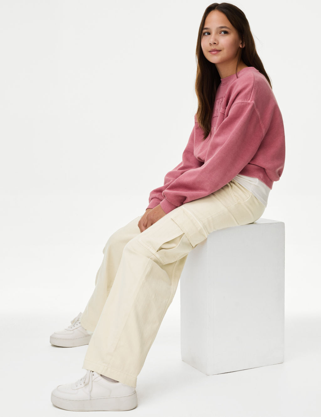 Wide Leg Cotton Rich Cargos (6-16 Yrs)