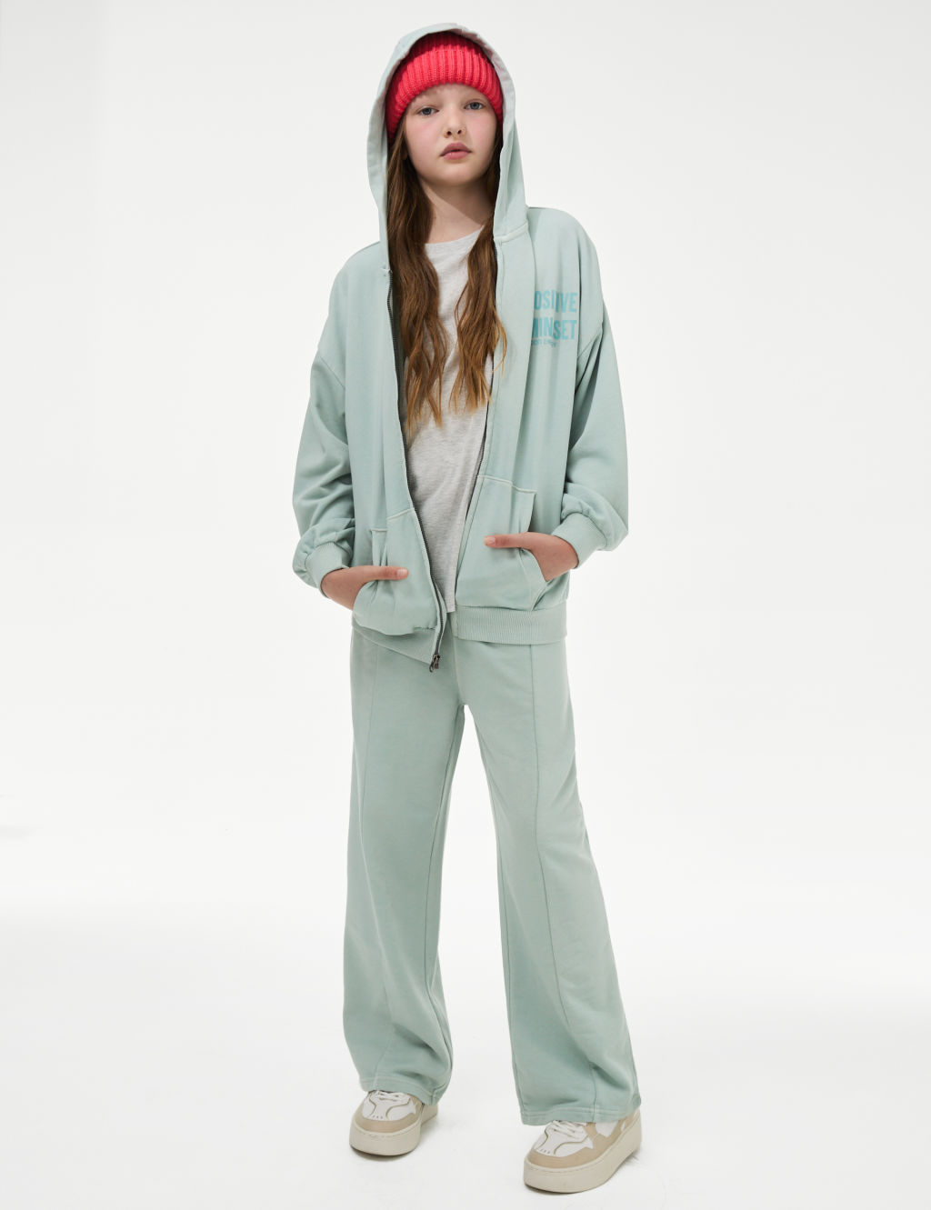 Cotton Rich Wide Leg Joggers (6-16 Yrs)