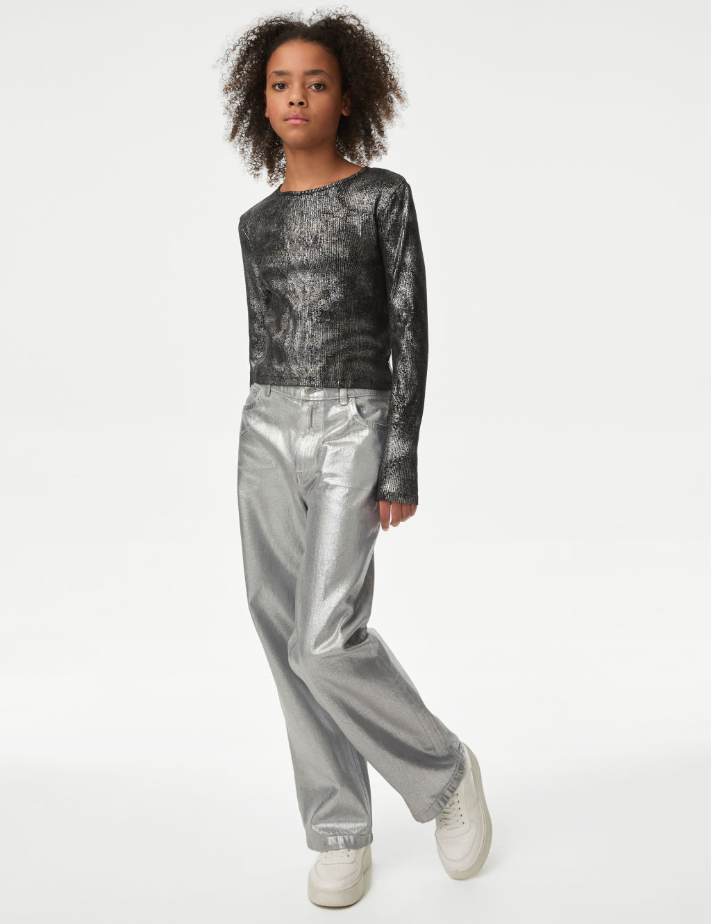 Wide Leg Foil Denim Jeans (6-16 Yrs)