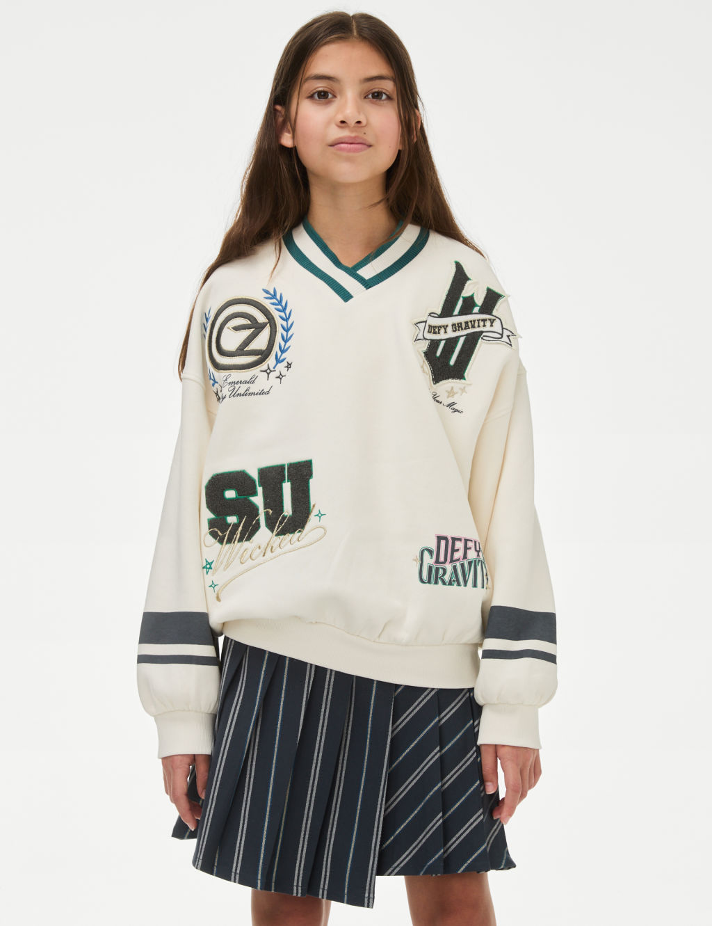 Cotton Rich Wicked™ Badge Sweatshirt (6-16 Yrs)