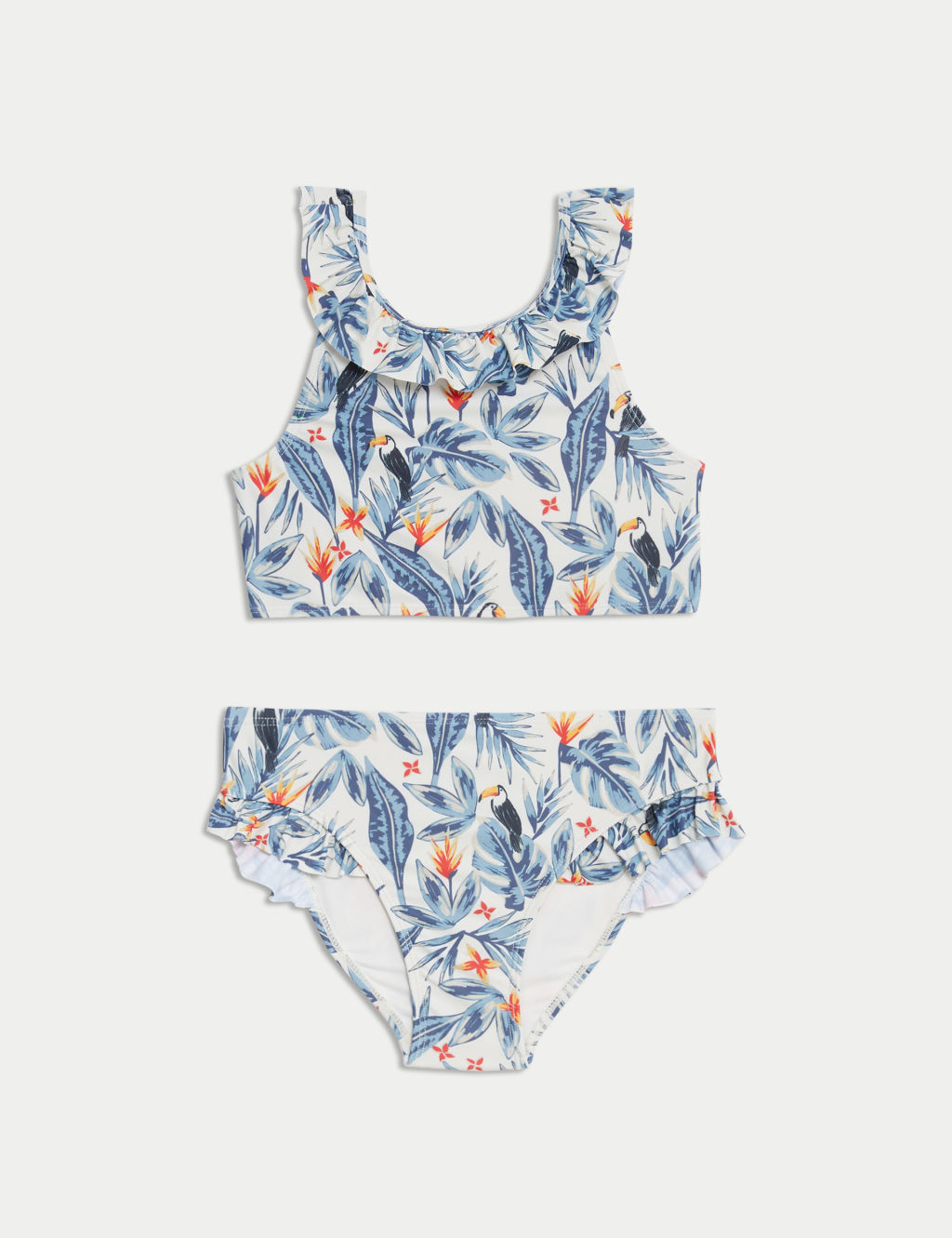 Printed Frill Detail Mini Me Bikini (6-16 Yrs)