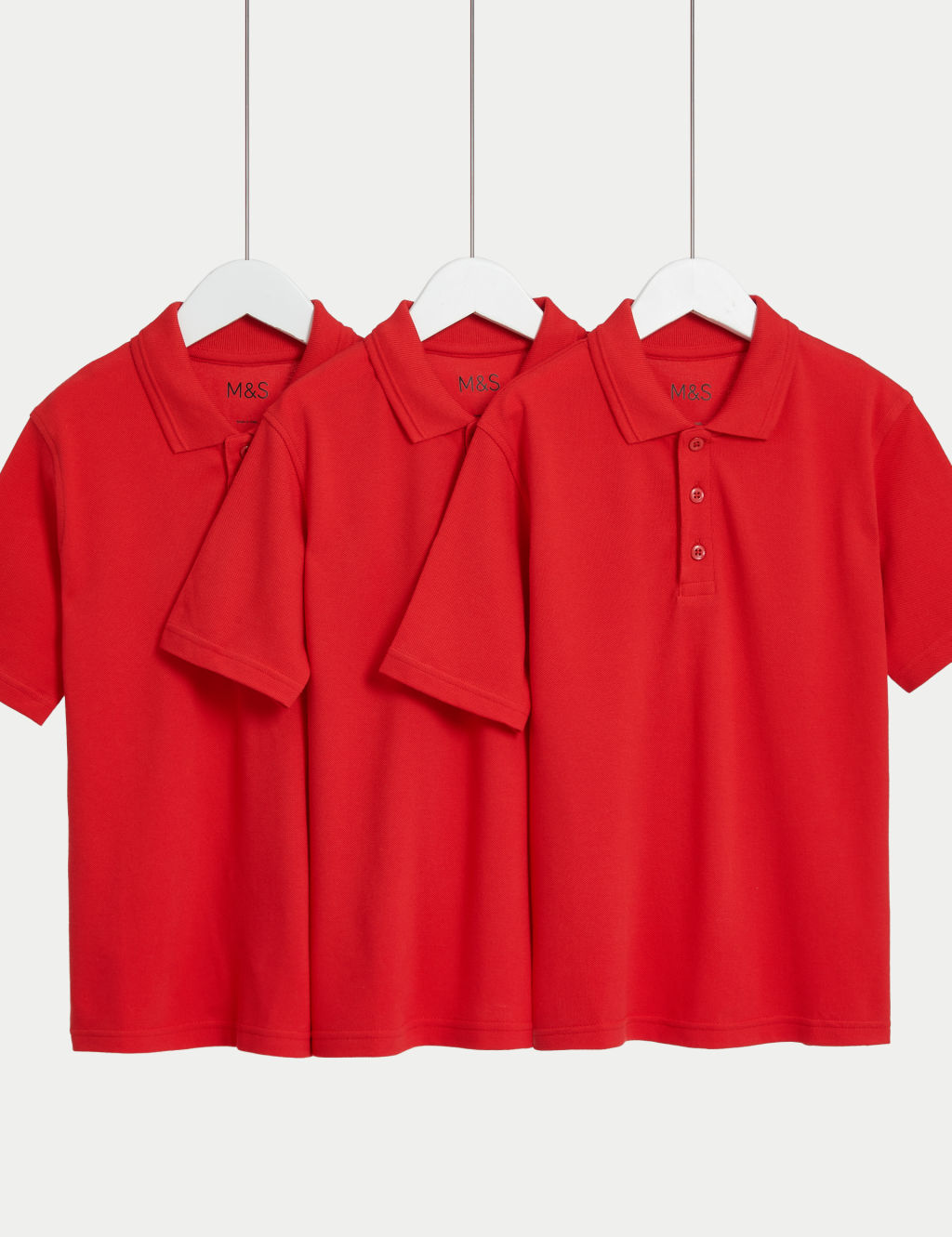 3pk Unisex Stain Resist School Polo Shirts (2-18 Yrs)