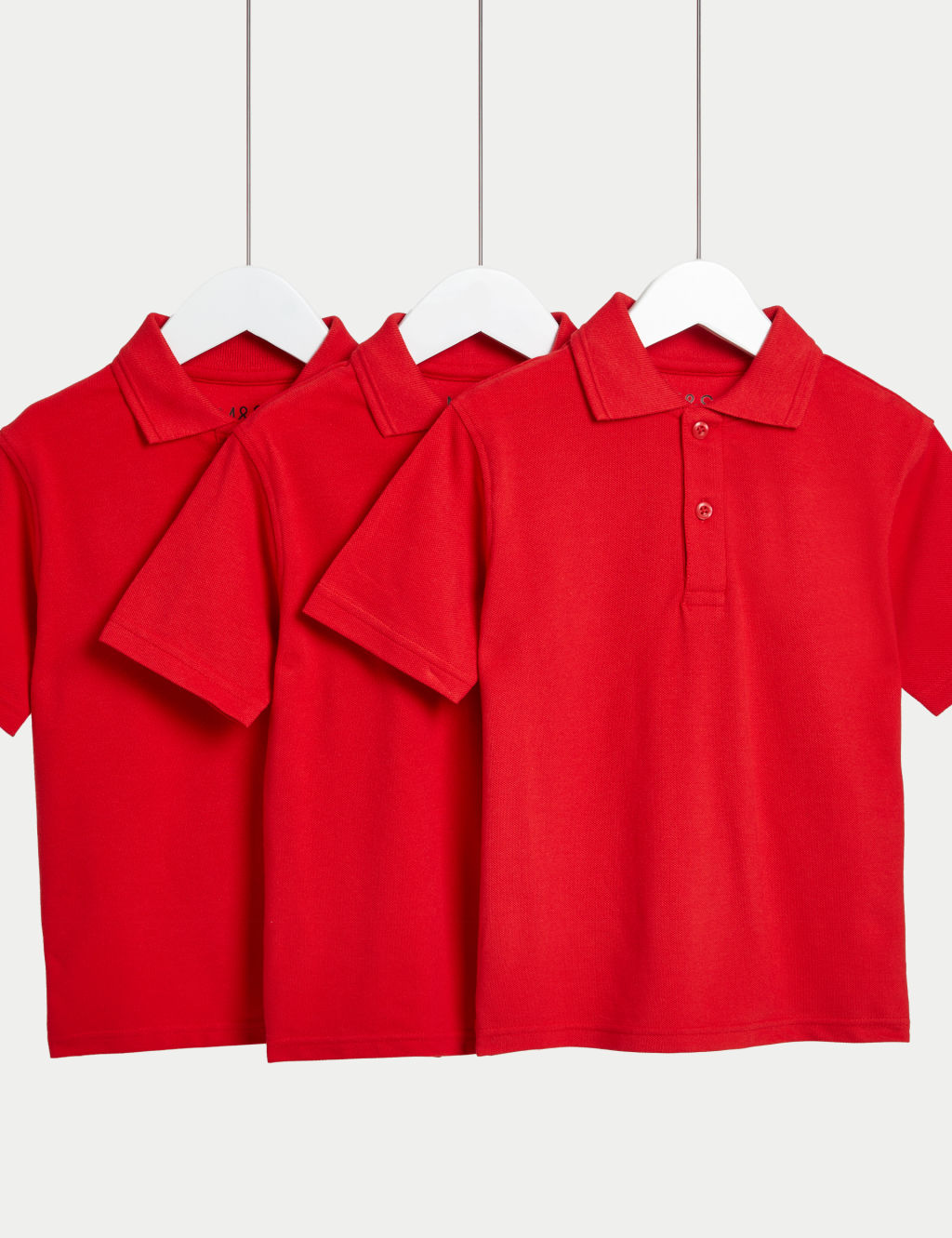 3pk Unisex Pure Cotton School Polo Shirts (2-16 Yrs)