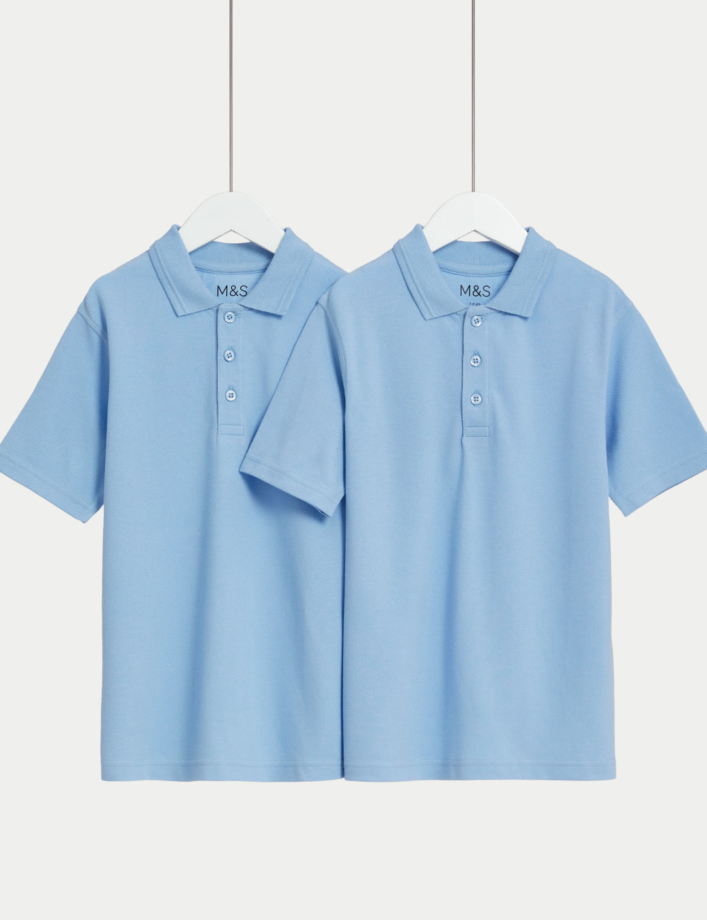 2pk Unisex Stain Resist School Polo Shirts (2-18 Yrs)