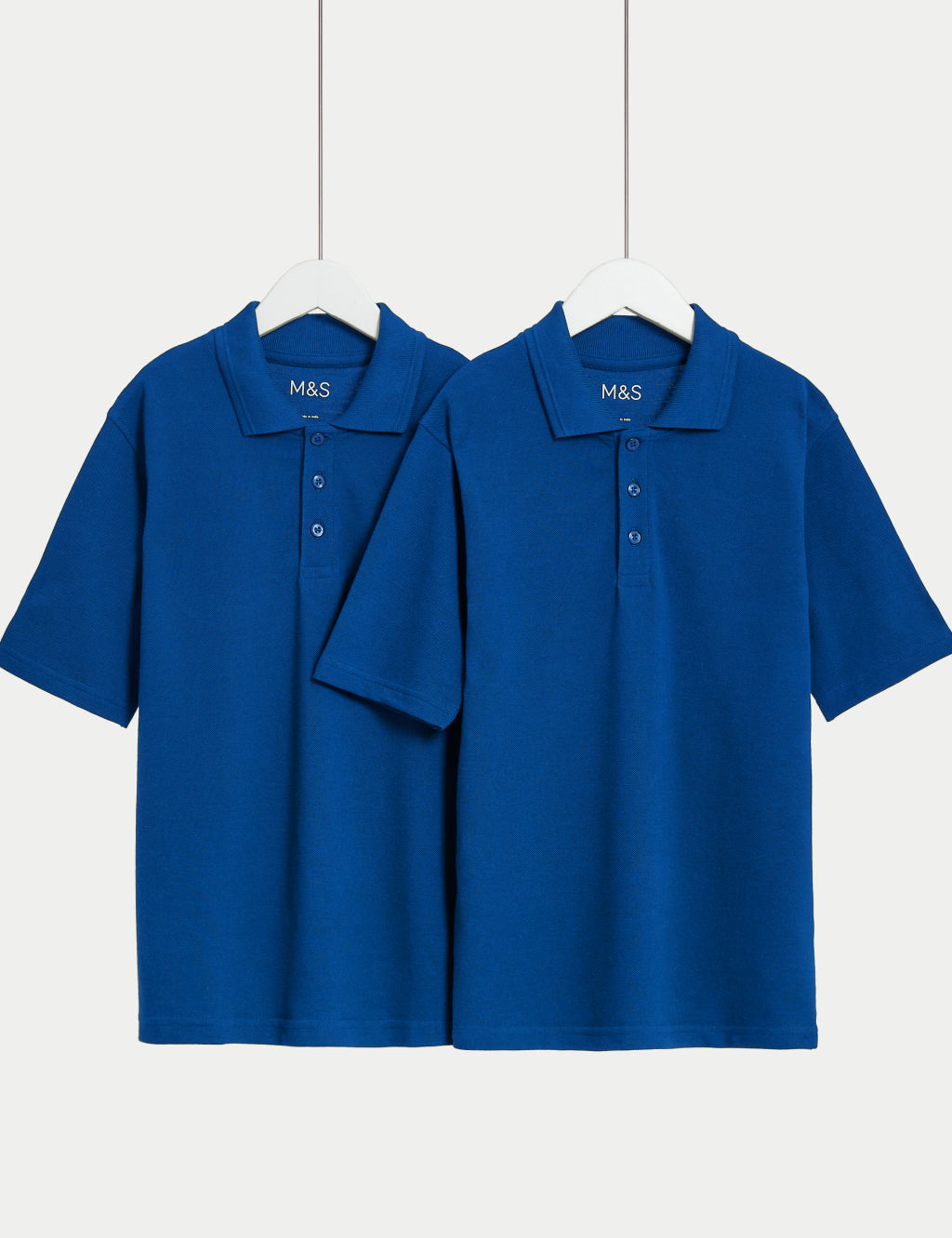 2pk Unisex Stain Resist School Polo Shirts (2-18 Yrs)