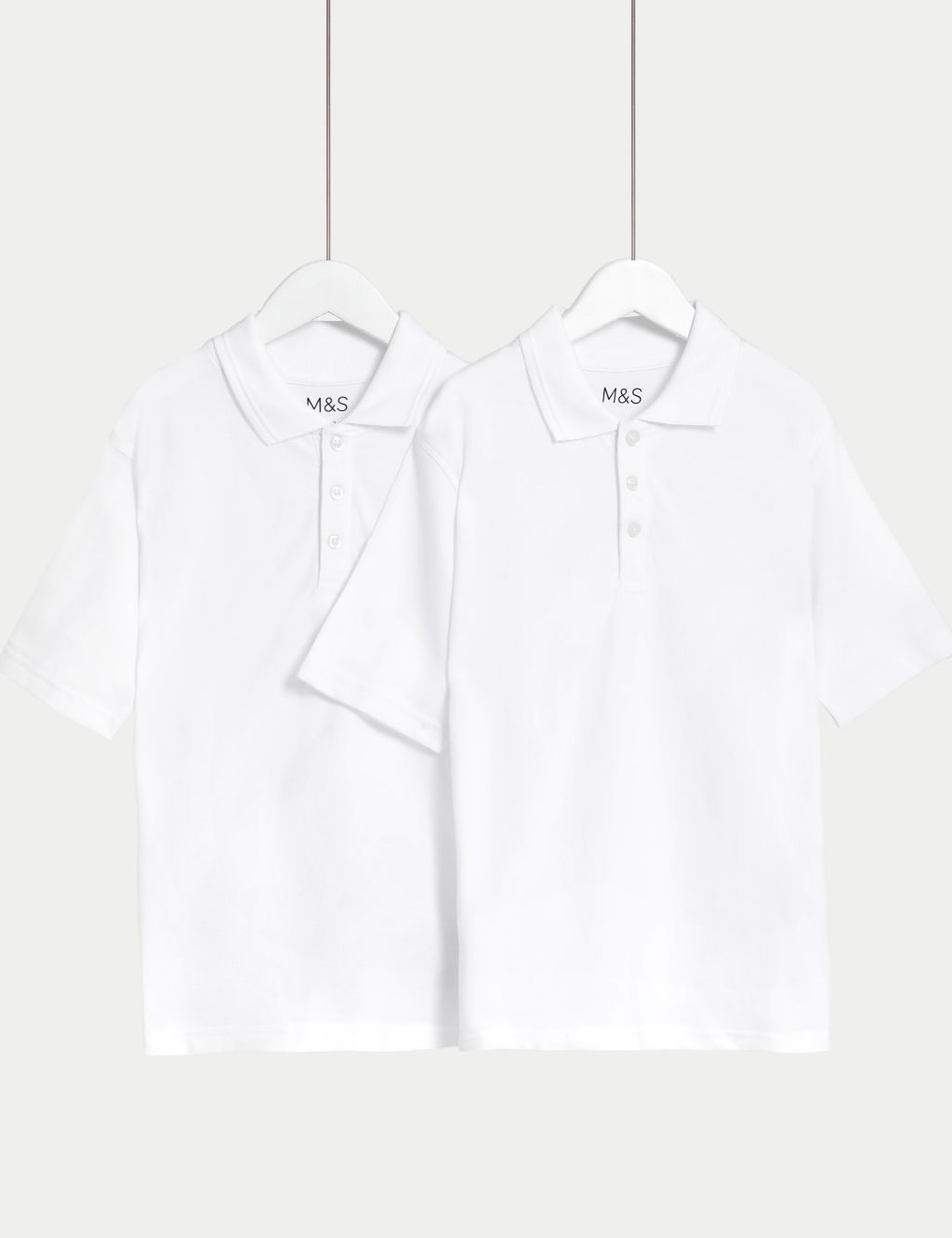 2pk Unisex Easy Dressing School Polo Shirts (3-18 Yrs)