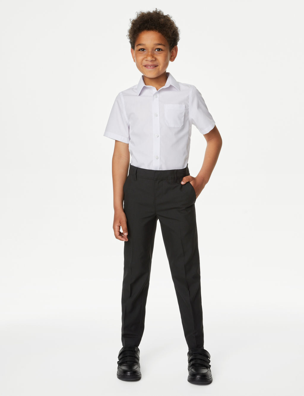 2pk Boys' Slim Leg Slim Waist School Trousers  (2-18 Yrs) 3 of 4