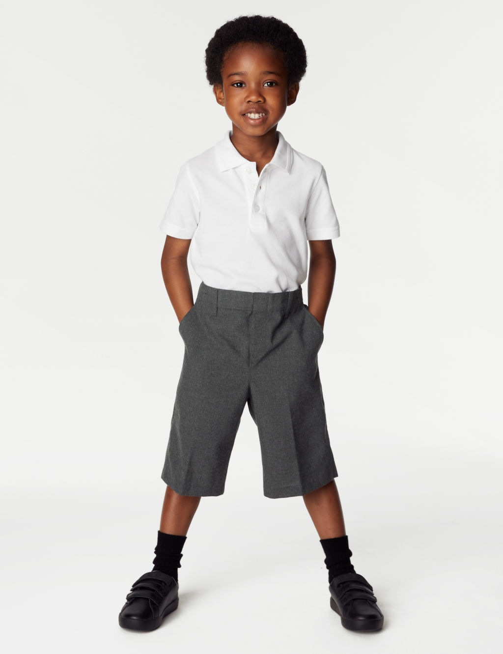 2pk Boys' Easy Dressing School Shorts (3-15 Yrs) 1 of 6