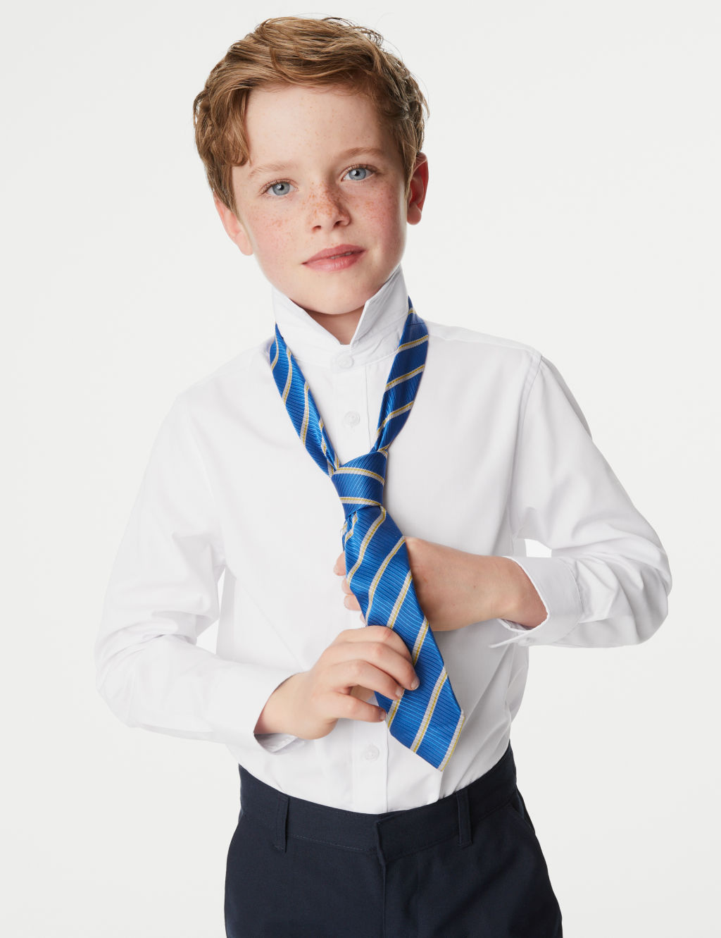 3pk Boys' Easy Iron School Shirts (2-16 Yrs)