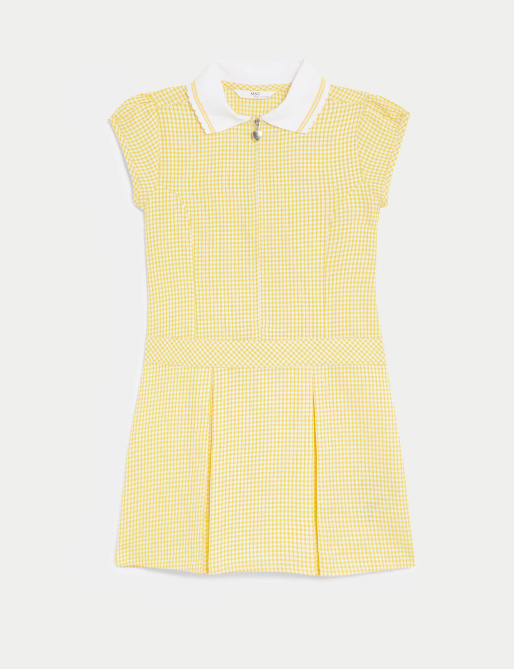 Girls' Gingham Pleated School Dress (2-14 Yrs) 1 of 5