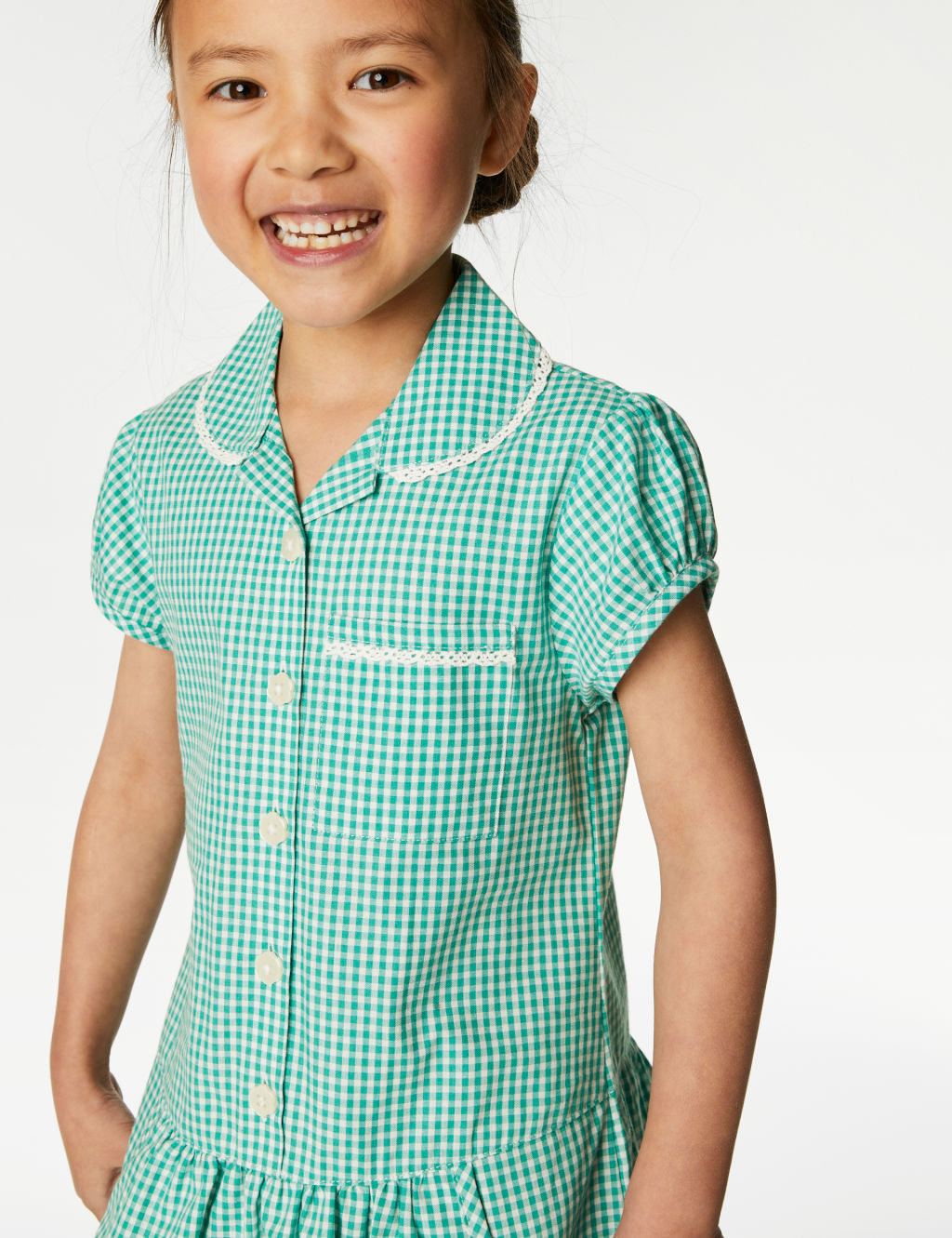 2pk Girls' Cotton Rich Gingham School Dresses (2-14 Yrs) 4 of 5