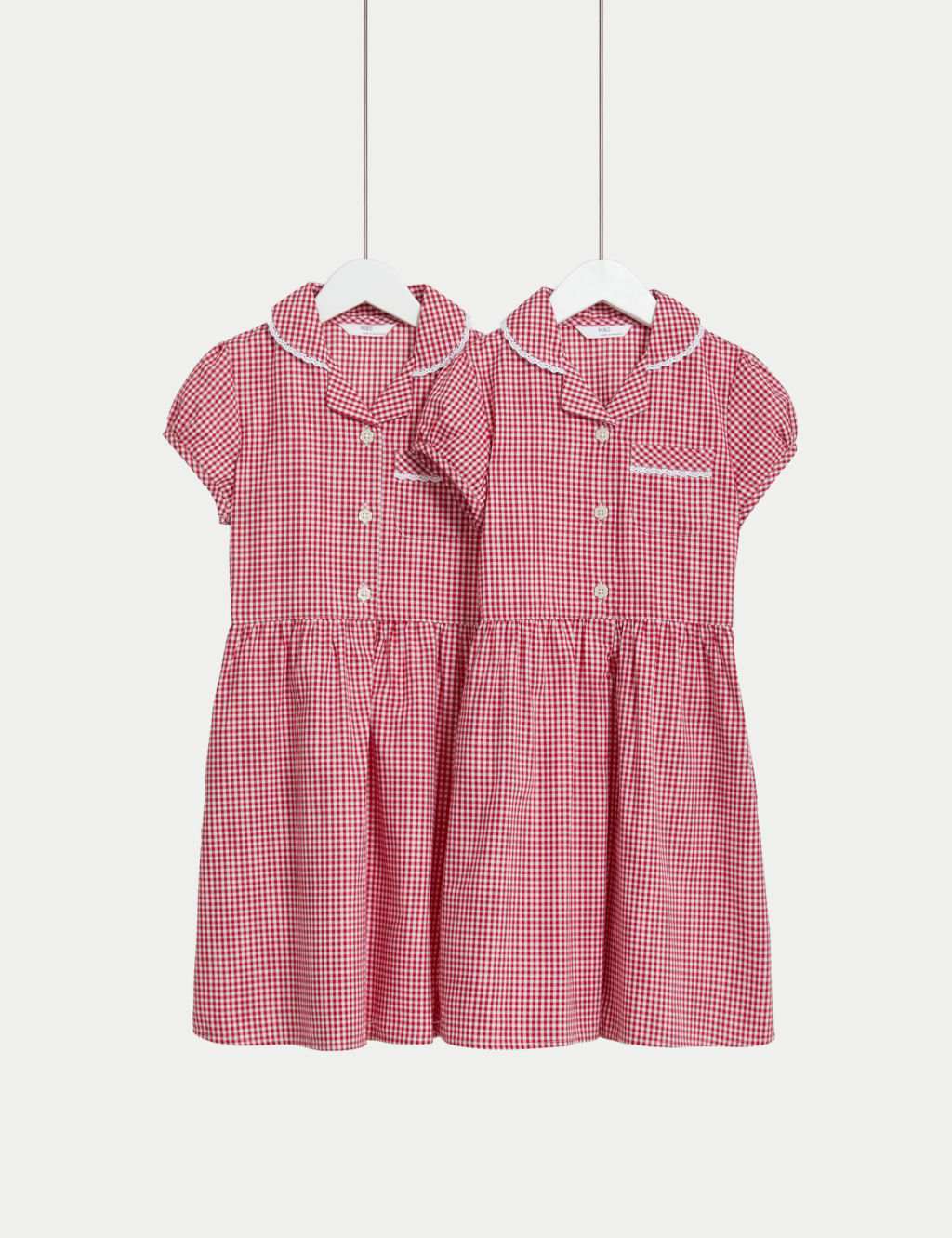 2pk Girls' Cotton Rich School Dresses (2-14 Yrs)