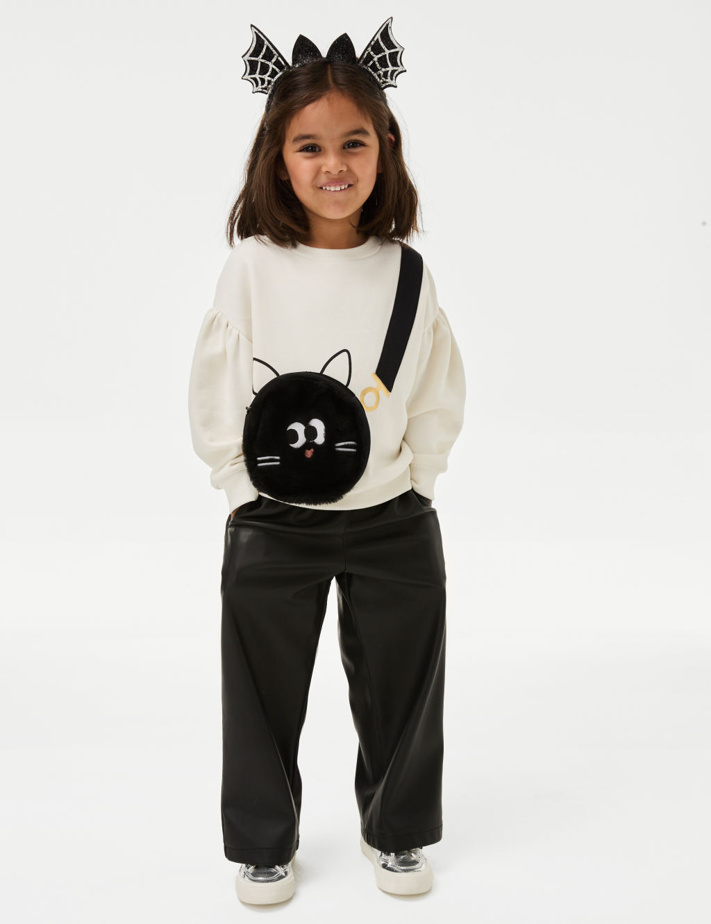 Cotton Rich Cat Sweatshirt (2-8 Yrs)