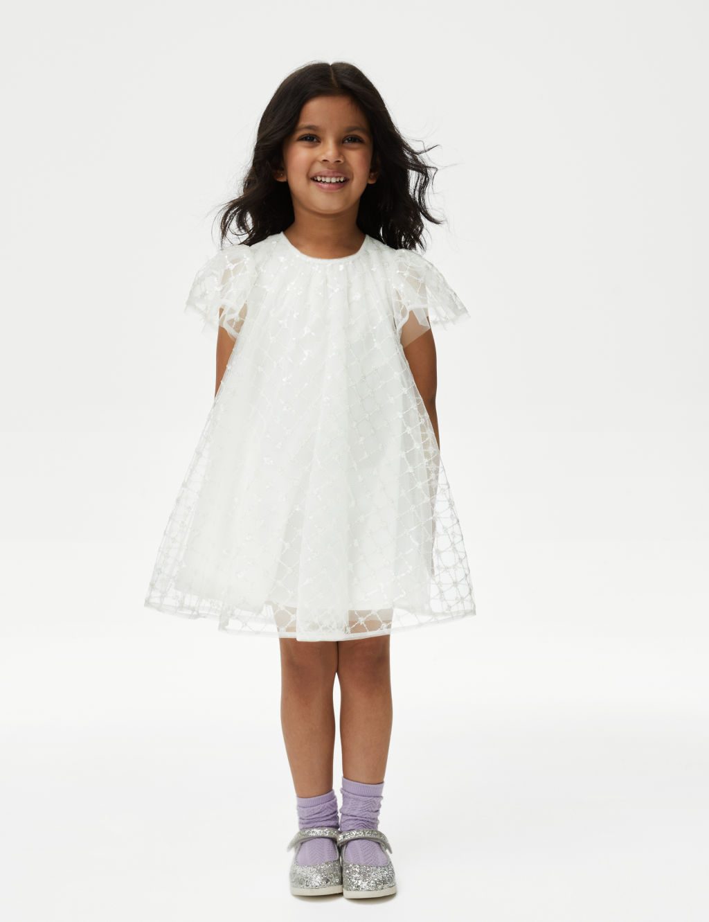 Mesh Sequin Dress (2-7 Yrs) | M&S Collection | M&S