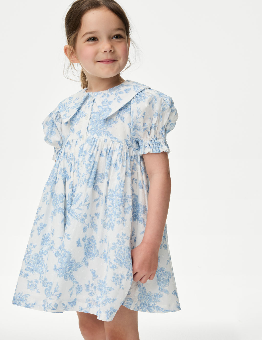 Pure Cotton Floral Dress (2-8 Yrs) 2 of 5