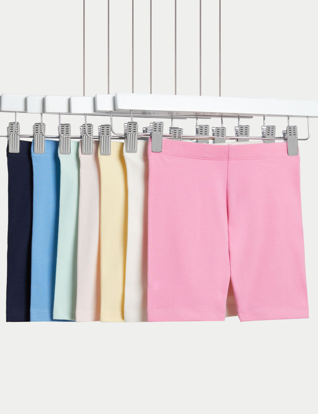 7pk Cotton Rich Cycling Shorts (2-8 Yrs)