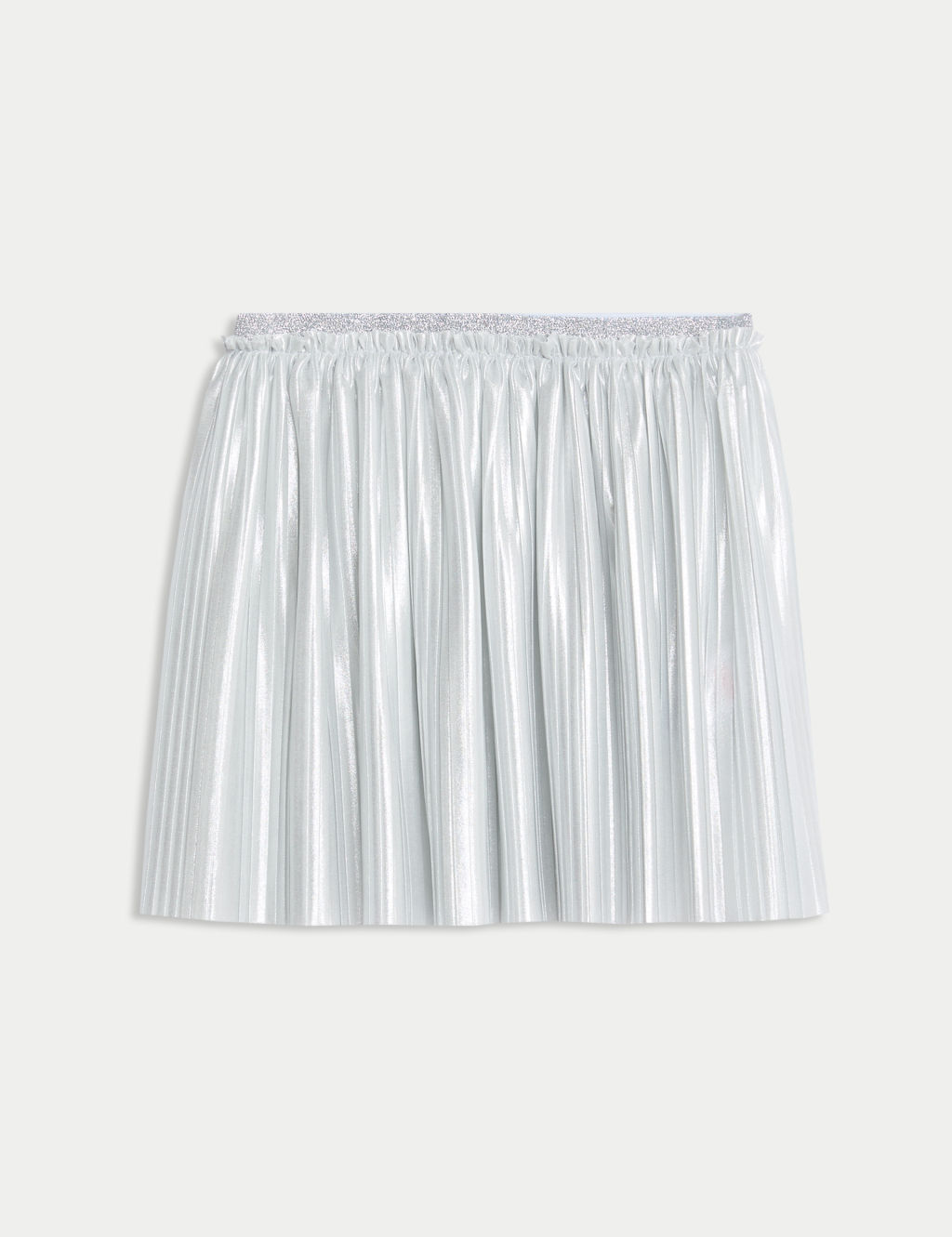 Metallic Shimmer Plisse Mini Skirt (2-8 Yrs)